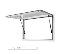 VEVOR Concession Window 92x61 cm, Aluminum Alloy Frame Service Window for Food Truck, Up to 85 Degrees Stand Serving Window with Awning Door and Drag Hook, Rainwater Resistant for Concession Trailers