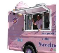 VEVOR Concession Window for Food Truck, 36"x24" Aluminum Alloy Service Window, Up to 85 Degrees Serving Window with 2 Sliding Windows & Awning Door & Drag Hook, for Food Truck Concession Trailer