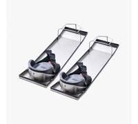 VEVOR Concrete Knee Boards Stainless Steel, 28'' x 8'' Concrete Sliders, Knee Boards For Concrete, Concrete Knee Pads Moving Sliders, with Knee Pads &
