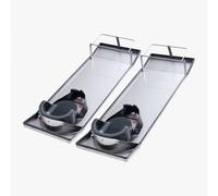 VEVOR Concrete Knee Boards Stainless Steel, 30'' x 10'' Concrete Sliders, Knee Boards For Concrete, Concrete Knee Pads Moving Sliders, with Knee Pads