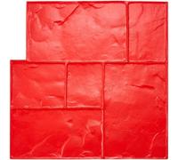 VEVOR Concrete Stamps Mat, 24 x 24 in, Concrete Texturing Skin Polyurethane Stamp Stone Tile Texture Mat, Slate Floor Imprint Seamless Stamp Concrete Molds for Outdoor Decorative, Red