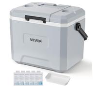 VEVOR Cool Box 22 L, Passive Cooling Container, Keeps Contents Cool for 48 Hours, Insulated Box with Ice Storage & Robust Handle, Cool Box without Electricity, Ultralight for Camping, Concerts