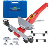 VEVOR Pipe Bender, 7 Dies 1/4-7/8 Inch Refrigeration Ratcheting Tube Bender Kit, 90° Tubing Bender with Reverse Bending Attachment for HVAC
