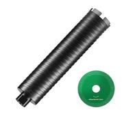 VEVOR Core Drill Bit, 2.5" Wet/Dry Diamond Core Drill Bits for Brick and Block, Concrete Core Drill Bit with Pilot Bit Adapter and Saw Blade, 9.5" Drilling Depth, 5/8"-11 Inner Thread, Laser Welding