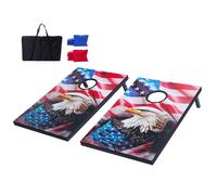 VEVOR Cornhole Set, 3x2 ft Corn Hole Game Boards, MDF Wood Portable Toss Board, Indoor and Outdoor Cornhole Play for Adults