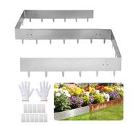 Vevor Corten Steel Landscape Edging, 10-Pack, Easy-To-Install, Metal Garden Edge Border For Flower Bed, Yard Pathway