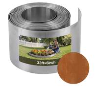 Vevor Corten Steel Landscape Edging, 1000 X 15 Cm Steel Edging For Landscaping With Gloves, Easy-To-Install Bendable