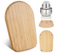 VEVOR CQ10016 Oval 14.5 x 9.4-inch, Appliance Slider Compatible with Tilt Head 4.5-5 Qt Stand Mixer, PTFE Feet, Kitchen Countertop Storage Mover Sliding Tray, Natural Wood, Bamboo