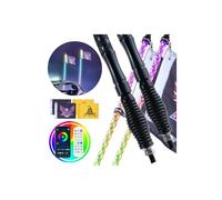 Vevor CRKJPDHDZ3YC2MSOHV9 3 ft. Spring Base LED Whip Light with APP & Remote Control - 2 Piece