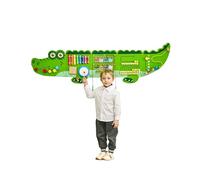 VEVOR Crocodile Activity Wall Busy Board Panels, 9 Activities, Montessori Sensory Wall Toy for Kids 3-12 Years, Montessori Learning Activity Center, Ideal for Toddler Playroom Nursery Classroom