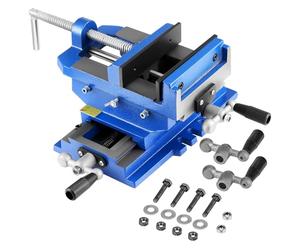 VEVOR Cross Slide Drill Press Vise, 6 Inch Jaw Width, 2 Way X-Y Axis Bench Vise, 5.7 Inch Max Jaw Opening, Heavy Duty Cast Iron, Workbench Vice Clamp, for Woodworking Drilling CNC Milling Machine