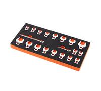 Vevor Crowfoot Wrench Set, 20-Piece Crows Foot Wrench Set With 2 Extension Bars And Eva Tool Organizer, 40Cr Material
