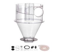 VEVOR Cyclone Dust Separator, 4" Retrofit Cyclone Separator for Dust Collectors, ABS with 2" Hole O.D. Connector & Hose for Wet/Dry Shop Vacuums, Fits 18.9-37.85L Tank (Tank Exclude)