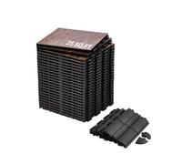 VEVOR Dance Floor Tiles, 12.4 x 12.4 in 25 Piece Interlocking Dance Flooring, Portable Dance Practice Floor with Cushioned Base (Oak Wood Grain, 25 sq. ft/Box)