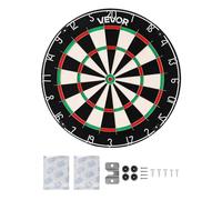 VEVOR Dart Board, High-Grade Self-Healing Sisal Fiber Dartboard with Staple-Free Bullseye, Blade Wire & Rotating Number Ring, 450mm Professional Dartboard for Home Party Game Room (Darts Not Included)