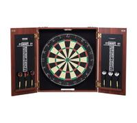 VEVOR Dartboard and Cabinet Set, Ready-to-Play Bundle Official Size Dartboard Cabinet, Steel Tip Dart Hideaway Cabinet, Features Easy Assembly, Complete with All Accessories, Perfect for Cricket Games