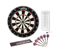 VEVOR Dartboard with 6 Darts & Scoring Kit, Self-Healing Sisal Fibers Dartboard with Staple-Free Bullseye & Rotating Number Ring, 451mm Professional Steel Tip Dart Board Set for Home Party Game Room