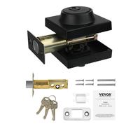 VEVOR Deadbolt Lock Square Single Cylinder Dead Bolt Keyed 1 Side Fits Standard Size Interior and Exterior Doors Full Metal with 3 Keys for Fron