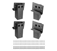 VEVOR Deer Blind Brackets, Outdoor 3.6x3.6 Platform Bracket, Fit 3.5x3.5 In / 88.9x88.9 mm Lumber, 2204lbs/1000kg Capacity Steel Elevator Brackets for Deer Stand, Hunting Blinds, Shooting Shack, 4 Pcs