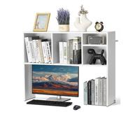 VEVOR Desktop Bookshelf, 1-Tier Desktop Storage Organizer, 37" x 9.4" x 28.7" Office Storage Rack Wood Display Shelf, Desktop Bookshelf Hutch with Ant