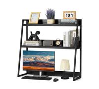 VEVOR Desktop Bookshelf, 2-Tier Desktop Storage Organizer, 37.4" x 12.6" x 35.4" Office Desk Storage Rack Display Shelf