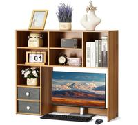 VEVOR Desktop Bookshelf, 3-Tier Wood Desktop Storage Organizer, 37" x 10" x 31.