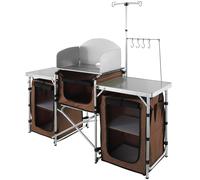 Vevor DFBKYDCFHSBZD00R7V0 Camping Kitchen Table, Brown