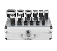 VEVOR Diamond Core Drill Bit Set, 11 PCS 6/8/10/20/25/28/32/35/45/50/65mm Diamond Hole Saw Kit, with M14 Connector and Storage Case for Dry and Wet, D