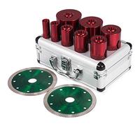 VEVOR Diamond Hole Saw with M14 Thread, Vacuum Brazed Diamante Hole Saw 20/25/32/35/40/50/60/68mm, 2 Diamond Discs, 1 Box, Tool for Ceramic Stoneware and Granite Tiles