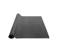 VEVOR Diamond-Plate Rubber Flooring Roll, 3 mm x 4 ft x 8 ft Garage Floor Mat, SBR Rubber Garage Flooring Roll, Easy to Clean, Diamond Plate Rubber Mat for Under Cars, Garage Industry Gym, Black