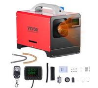VEVOR Diesel Air Heater, 8 kW DC12-24V, Fast Heating Diesel Parking Heater with Remote Control and Black LCD Switch, Low Noise, Pre-Heating Function,