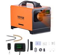 VEVOR Diesel Air Heater, 8 kW DC12-24V, Fast Heating Diesel Parking Heater with Remote Control and Square Color Digital Display, Low Noise, Voice Announcement, for RV, Truck, Camper, Boat and Trailer