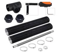 VEVOR Diesel Heater Pipe Ducting Set, 3" Extendable Air Duct Hose, 1" Stainless Steel Exhaust Pipe, 2 Air Vents, Tee Air Outlet Connector and Hose Clamps, for 2KW/5KW/8KW Diesel Parking Heaters