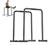 VEVOR Dip Bar, 440 lbs Capacity, Heave Duty Dip Stand Station with Adjustable Height, Fitness Workout Dip Bar Station Stabilizer Parallette Push Up St