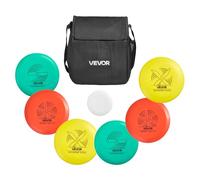 VEVOR Disc Golf Set, 6 PCS Flying Discs for Beginners, Disc Golf Starter Set, with Putter, Mid-Range, Driver, Including Mini Marker, Portable Backpack, for Outdoor Backyard, Lawn, Beach, and Park