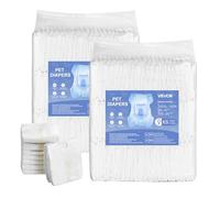 VEVOR Disposable Dog Diapers, Super Absorbent Female Dog Diapers, 360° Leak-Proof Female Doggy Pet Diaper with Wetness Indicator for Heat Period, Training, Incontinence - XS, 144 Count (2 Packs of 72)