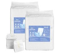 VEVOR Disposable Male Dog Diapers, Super Absorbent Dog Wraps, 360 ° Leak-Proof Belly Bands with Wetness Indicator for Doggies in Heat, Training, Incontinence - M, 144 Count (2 Packs of 72)