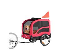VEVOR Dog Bike Trailer, Supports up to 100 lbs, Pet Cart Bicycle Carrier for Small & Large Dogs, Easy Folding Frame with Quick Release Wheel, Universal Bicycle Coupler, Reflector, Flag, Internal Leash