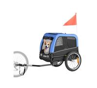 VEVOR Dog Bike Trailer, Supports up to 66 lbs, Pet Cart Bicycle Carrier for Small & Medium Dogs, Easy Folding Frame with Quick Release Wheel, Universal Bicycle Coupler, Reflector, Flag, Internal Leash