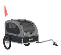 VEVOR Dog Bike Trailer, Supports up to 88 lbs, Pet Cart Bicycle Carrier, Easy Folding Frame with Quick Release Wheels, Universal Bicycle Coupler, Refl