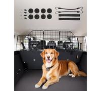 VEVOR Dog Car Barrier, 36.6"-60" Adjustable Car Divider for Trunk Cargo Area, Universal-Fit Back Seat Heavy-Duty Wire Mesh Dogs Separator Guard Net, Vehicle Pet Barrier for Sedans, Trucks and SUVs