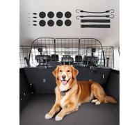 VEVOR Dog Car Barrier, 38.5"-61.6" Adjustable Car Divider for Trunk Cargo Area, Universal-Fit Back Seat Heavy-Duty Wire Mesh Dogs Separator Guard Net, Vehicle Pet Barrier for Sedans, Trucks and SUVs