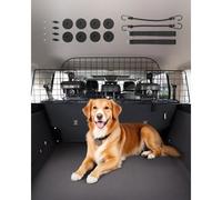 VEVOR Dog Car Barrier, 38"-66.3" Adjustable Car Divider for Trunk Cargo Area, Universal-Fit Back Seat Heavy-Duty Wire Mesh Dogs Separator Guard Net, Vehicle Pet Barrier for Sedans, Trucks and SUVs