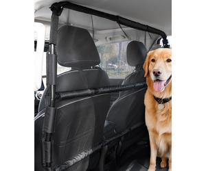 VEVOR Dog Car Barrier 50"""" Wide Car Divider for Front Seats Installation Vehicle Pet Barrier with See Through Net Mesh Universal-Fit Dog Car Barri
