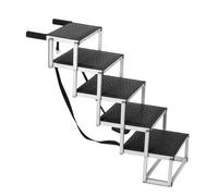 Vevor Dog Stair For Cars, Wide 5-Step Dog Car Steps, Folding Dog Car Ramp With Nonslip Surface, Portable Lightweight