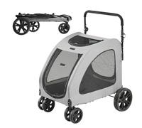 VEVOR Dog Stroller for Dogs Up to 160lbs, 4 Wheel Handle-Adjustable Extra Large Pet Stroller for Large Dogs, Dog Jogging Carriage Stroller for 2 Dogs
