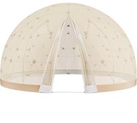 VEVOR Dome Bubble Tent, 12FT Double Cover (Transparent & Light Yellow Cover), Outdoor Geodesic House Shelter, Upgraded Igloo Tent Waterproof for Camping, Patio, Dining Backyard, Party