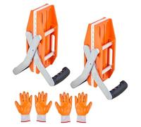 VEVOR Double Handed Stone Carrying Clamps, 660 lbs Load Capacity, 2 Pack Granite Panel Carriers Lifting Tools with Rubber-lined (0-2.36 Inches), Heavy Duty lifting Clamps for Plywood, Glass, Granite