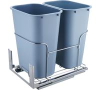 VEVOR Double Pullout Waste Container Kitchen Trash Can 70L with Soft Close Grey