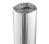 VEVOR Double Reflective Insulation Roll, Air Bubble Film Radiant Barrier, 3.2 mm 48 in x 10 ft, Double-Sided Aluminum Foil Bubble Heat Reflective Shield, Thermal Insulation Roll for Window RV Roof